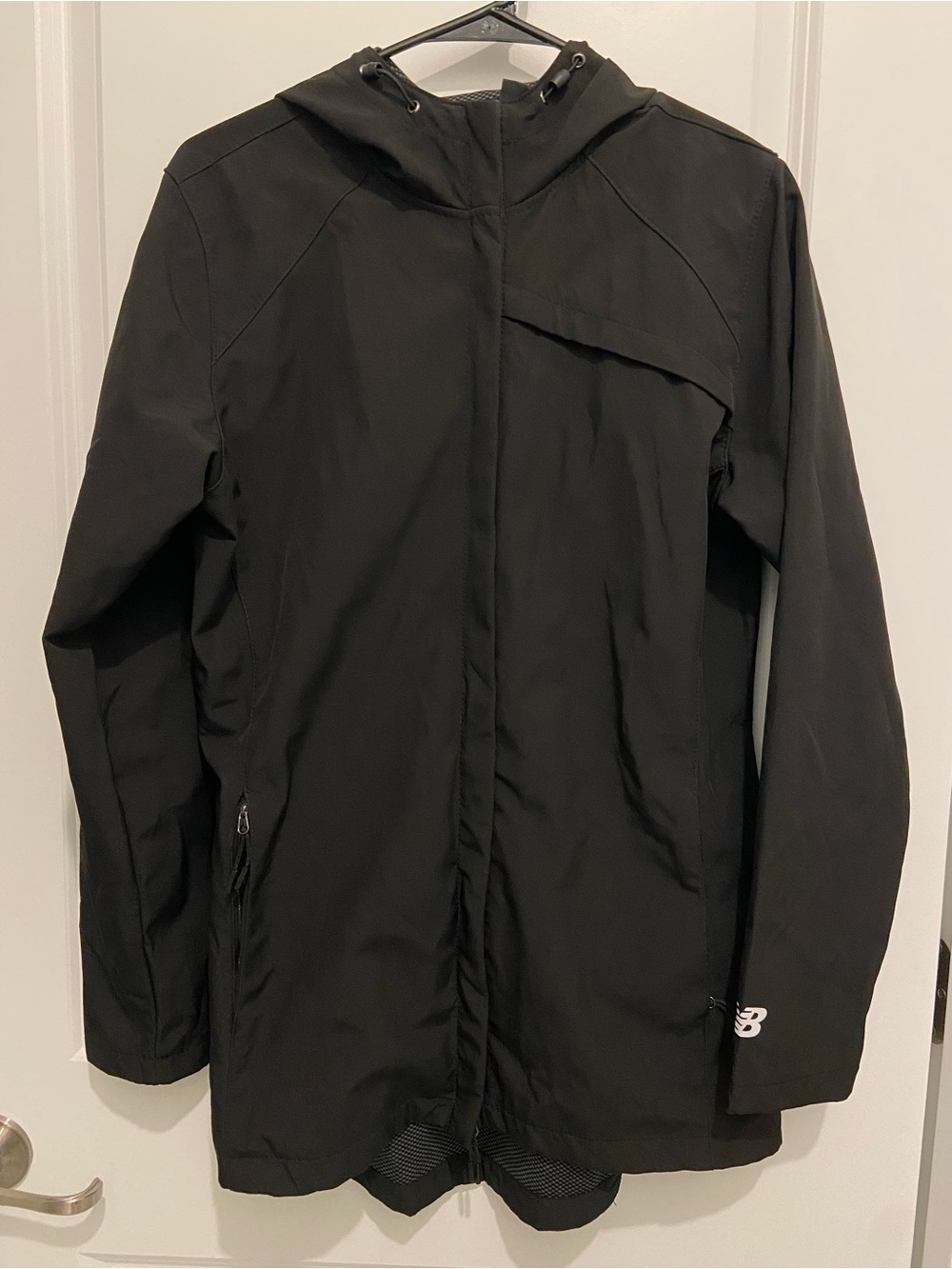 New Balance Black and Gray Patterned Hooded Jacket